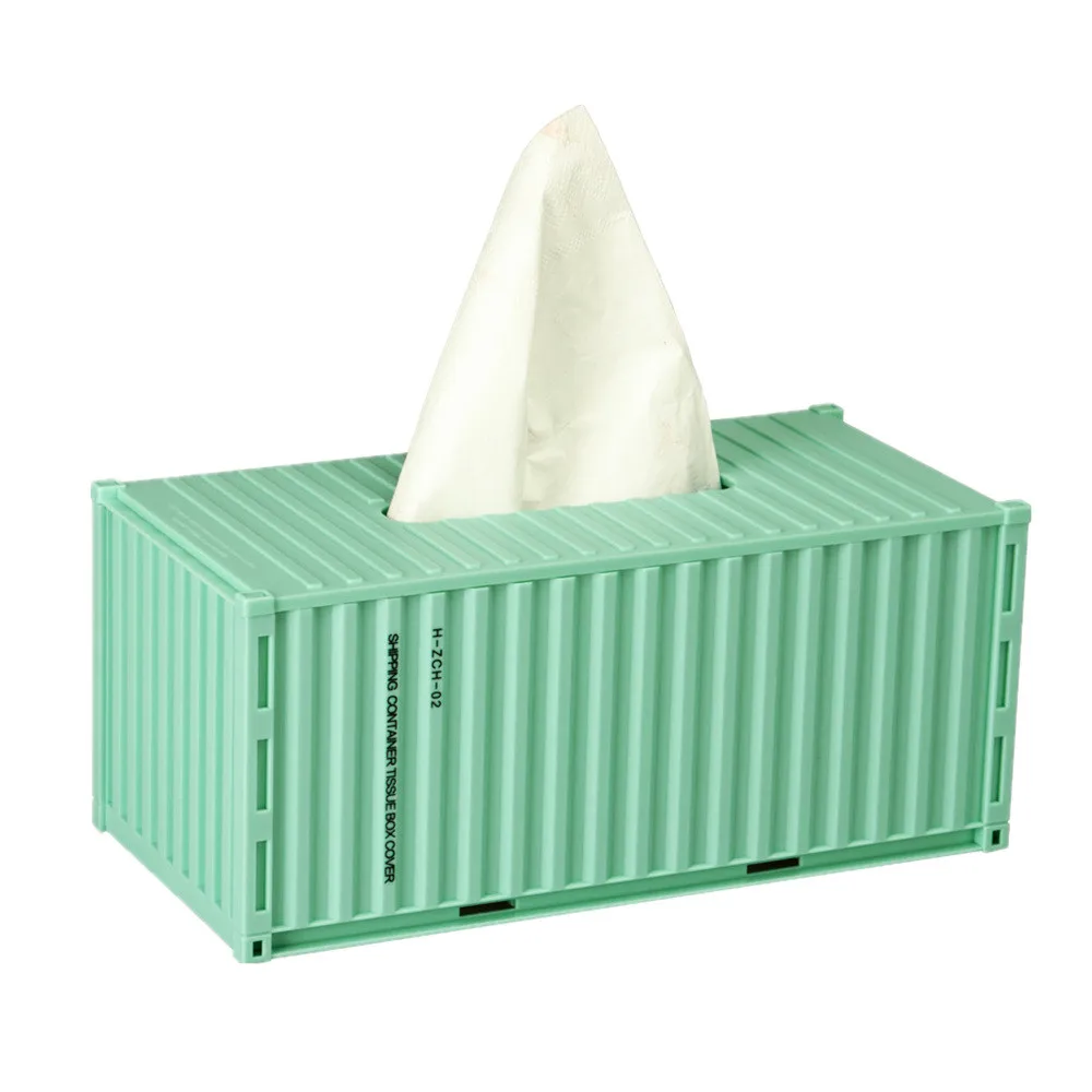 Творческий Простой контейнер держатель для салфеток держатель для туалетной бумаги чехол ткани сиденье настольная бумага ящик для хранения дома Декор 6ZJ044 - Цвет: Зеленый