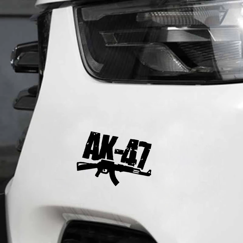 YJZT 15,6*10,3 см крутой AK-47 пистолет декоративный автомобильный стикер высокое качество виниловая графика C12-0323