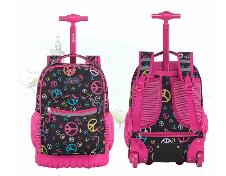 Детский дорожный Рюкзак-тележка Сумка для подростков на колесиках рюкзак сумка 18 дюймов школьный рюкзак на колесиках сумка для детей