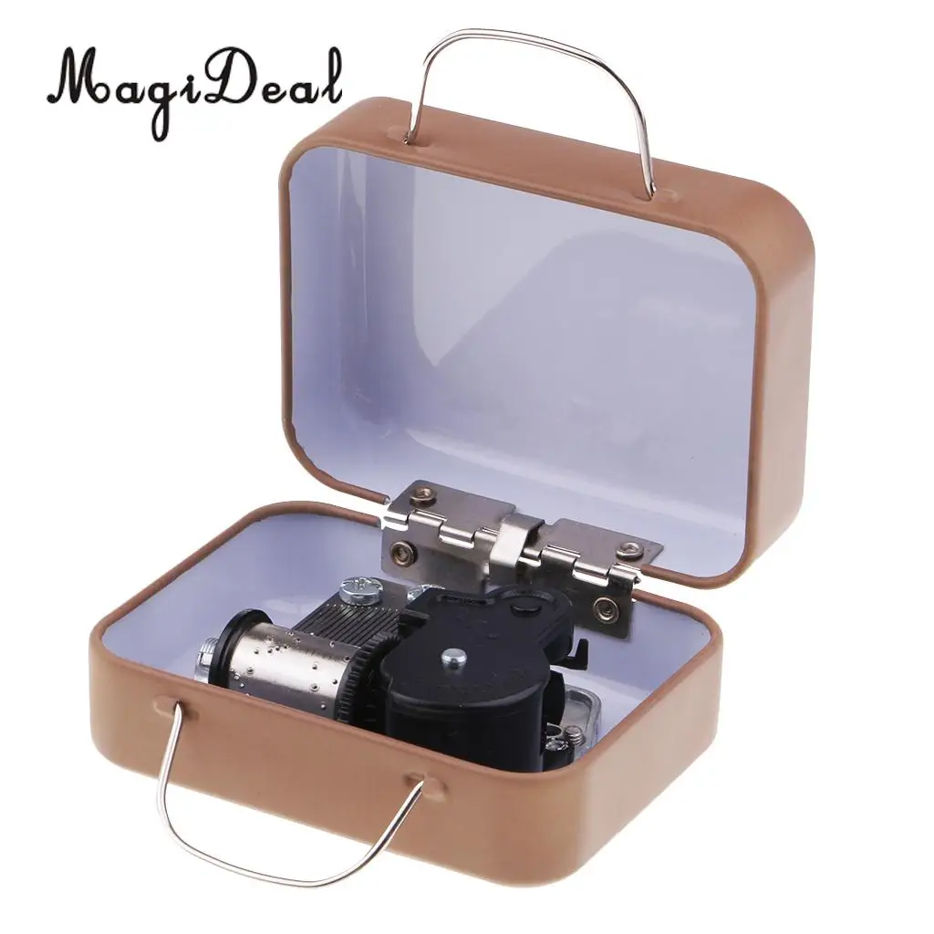 MagiDeal Play 'Innocent' Luggage Suitcase Wind-up Miniature Music Box for Girls Christmas Gift