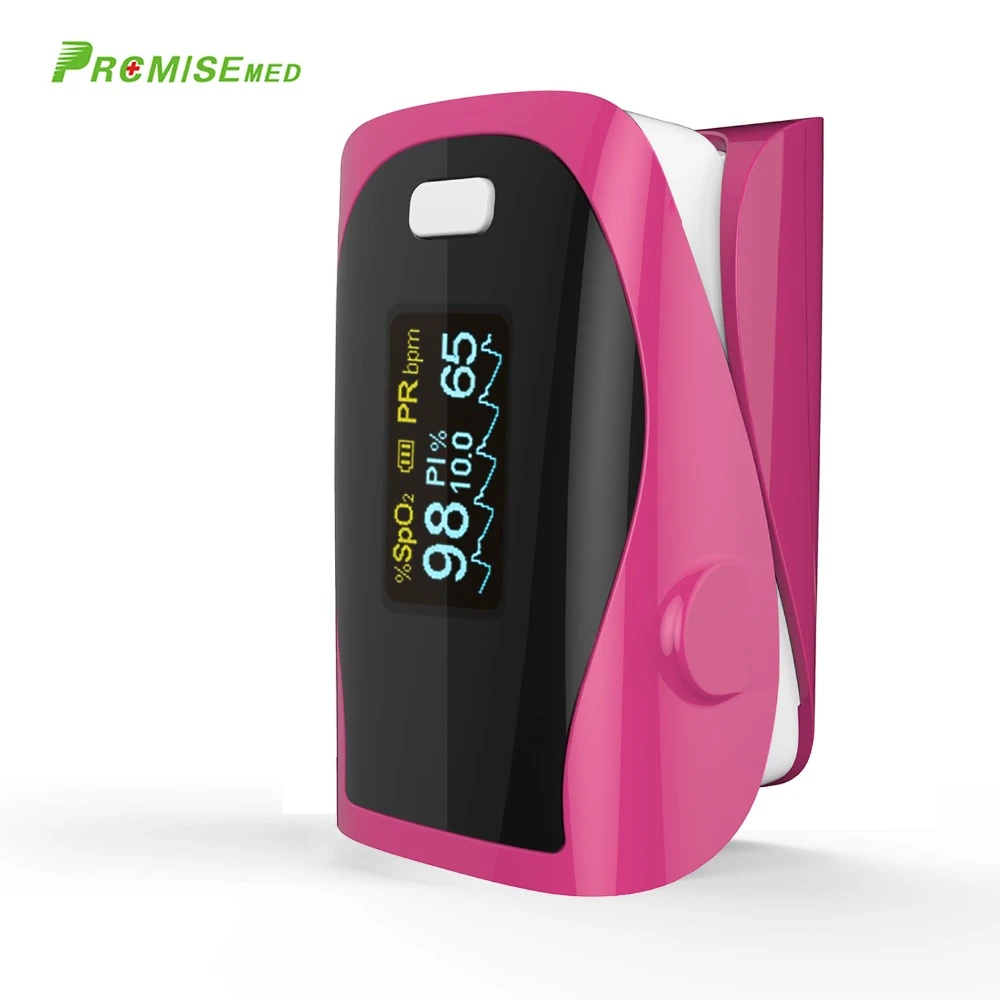 

PRCMISEMED Household Health Monitors Heart Rate Monitor Finger Medical Oxygen Pulse Oximeter Finger Meter-Cute Pink