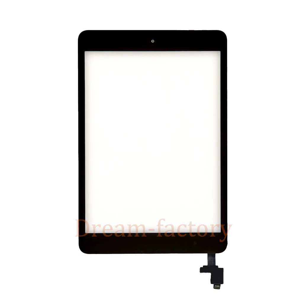 

10pcs DHL for iPad Mini 1/2 Touch Screen Digitizer with Home Button and IC Connector +Camera holder+Adhesive Sticker