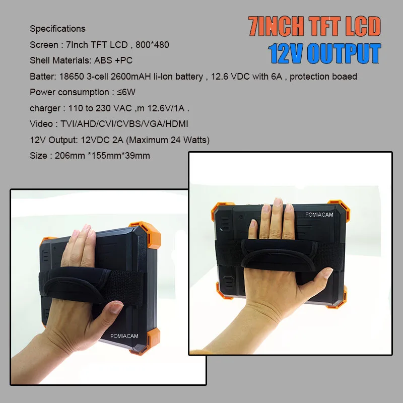 X41TAC AHD CCTV тестер монитор 4 в 1 для TVI CVI CVBS камеры безопасности 1080P с 7 дюймовым ЖК