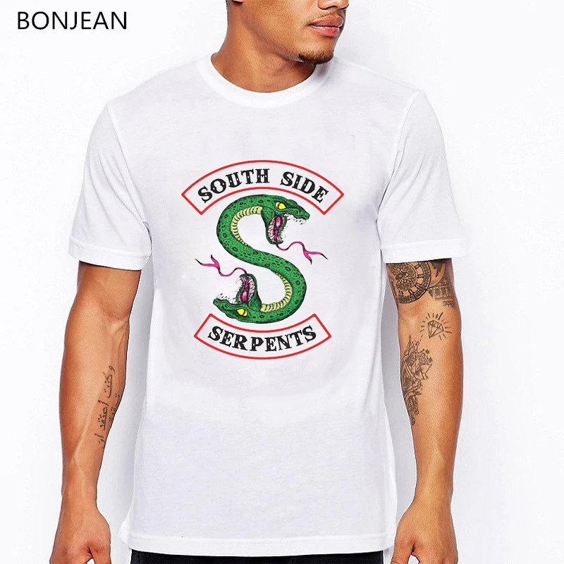 

Summer 2019 Riverdale Southside Serpents T Shirt Men Harajuku Anime Shirt Snake T-shirt Homme Camisetas Hombre Tops Streetwear