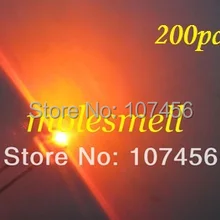 200 шт/партия! 5 мм соломенная шляпа оранжевый светодиодный(2000mcd) 5 мм светоизлучающий диод 5 ММ strawhat Оранжевый Большой/широкоугольный светодиод