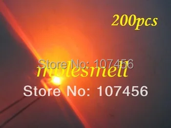 Chapéu de Palha Emissor de Luz de 5mm Led de 5mm Lote Frete Grátis!!! Diodo Strawhat Alaranjado Grande Ângulo Laranja 2000mcd 5mm 200 Pçs –