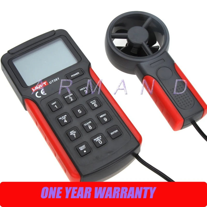

UNI-T UT361 Anemometer wind speed temperature tester Count Units Switch Wind Speed