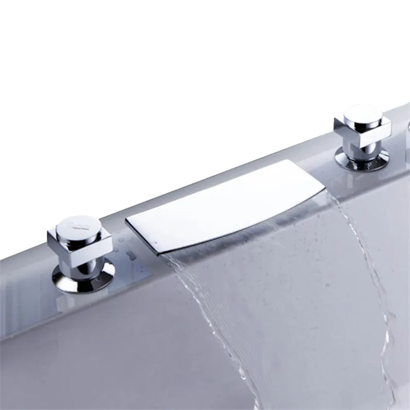 M1185CW Wide Waterfall Spout Polished Chrome Basin Faucet Water Filter Widespread 3 Hole Deck Mount Sink Mixer M1185CW Wide Waterfall Spout Polished Chrome Basin Faucet Water Filter Widespread 3 Hole Deck Mount Sink Mixer