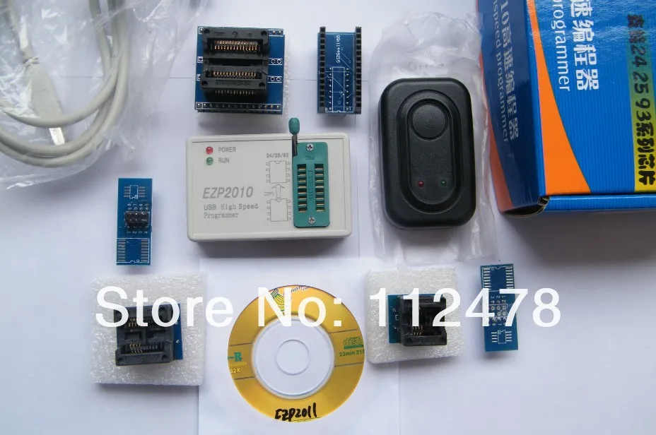 24 25 93 серия USB Высокоскоростной программатор 2010 издание 2010+ 5 адаптеров+ Soic8 зажим программатор 25T80 биос USB SPI программатор