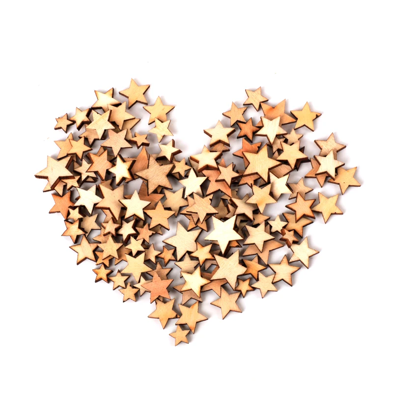 CEVENT 100pcs/pack Small Wooden Stars Craft For Party Decoration Chipboard Fashion Wooden Home Decorations DIY Scrapbooking CEVENT 100pcs/pack Small Wooden Stars Craft For Party Decoration Chipboard Fashion Wooden Home Decorations DIY Scrapbooking
