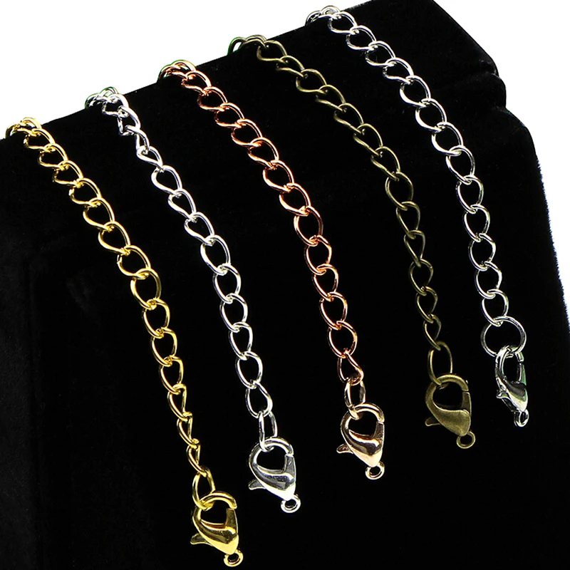 

50PCS 70mm Link Chain Tail Extender Jewelry Finding Necklace Bracelet Craft DIY Components 5 Colors