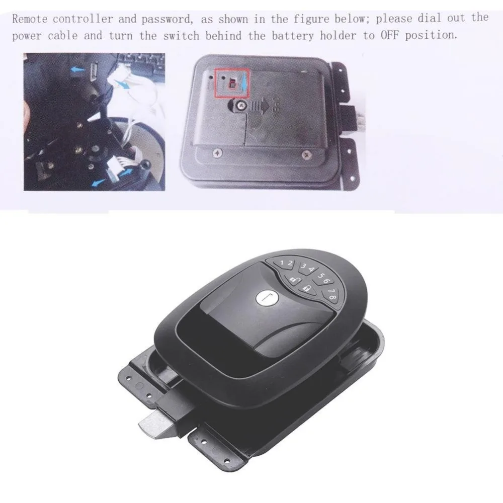 Black Keyless RV Entry Door Lock-3