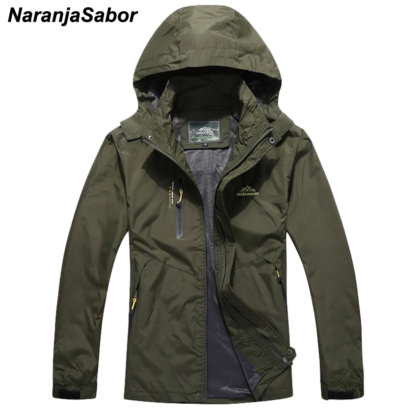 NaranjaSabor 2018 الرجال الربيع الخريف مقنع الصلبة عارضة جاكيتات ملابس الموضة سترة واقية يندبروف الشارع الشهير الذكور معاطف