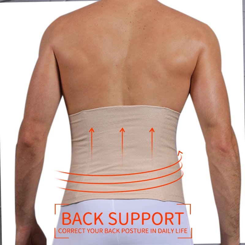 Мужской тренажер для талии, Корректирующее белье с контролем живота, Корректирующее белье для коррекции осанки, мужской корректирующий жилет, моделирующее нижнее белье, корсет
