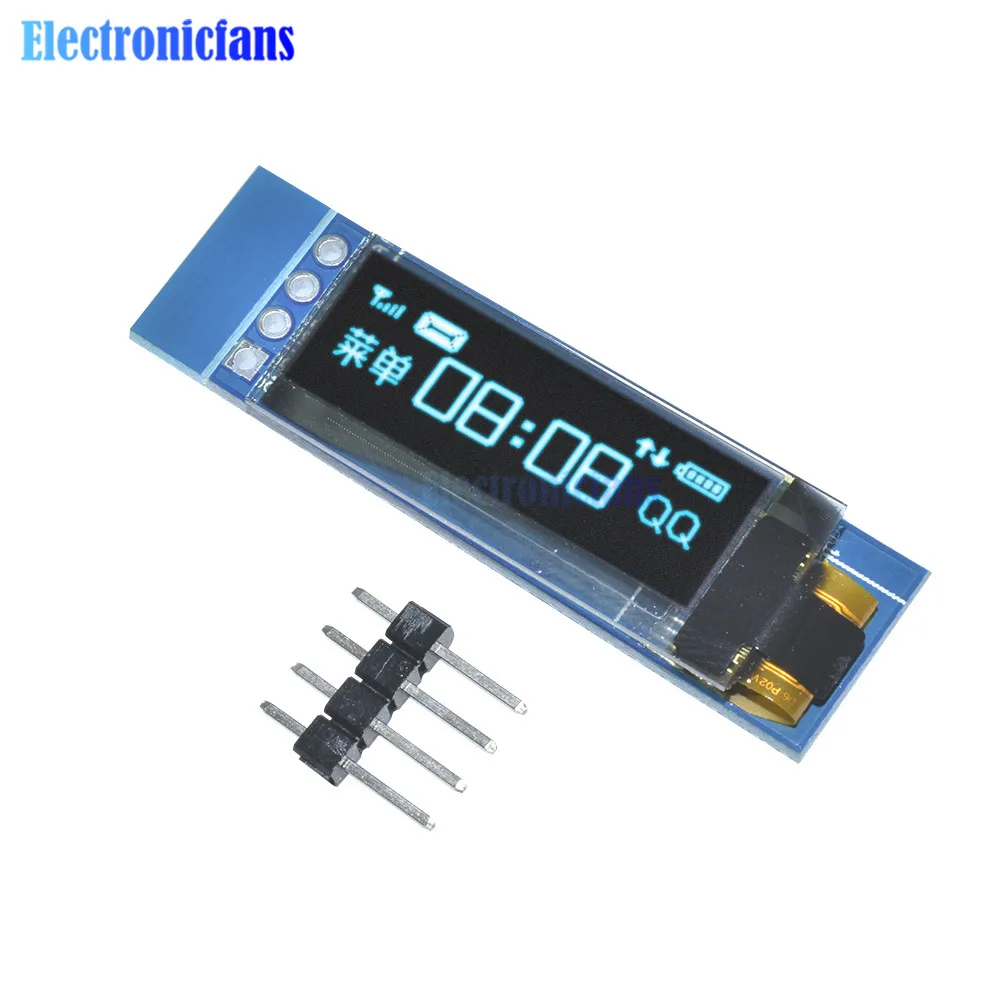 10 шт. 0,91 дюйма 128x32 IIC IEC синий OLED ЖК-дисплей DIY модуль 0,9" SSD1306 Драйвер IC модуль для Arduino PIC DC 3,3 В 5 В