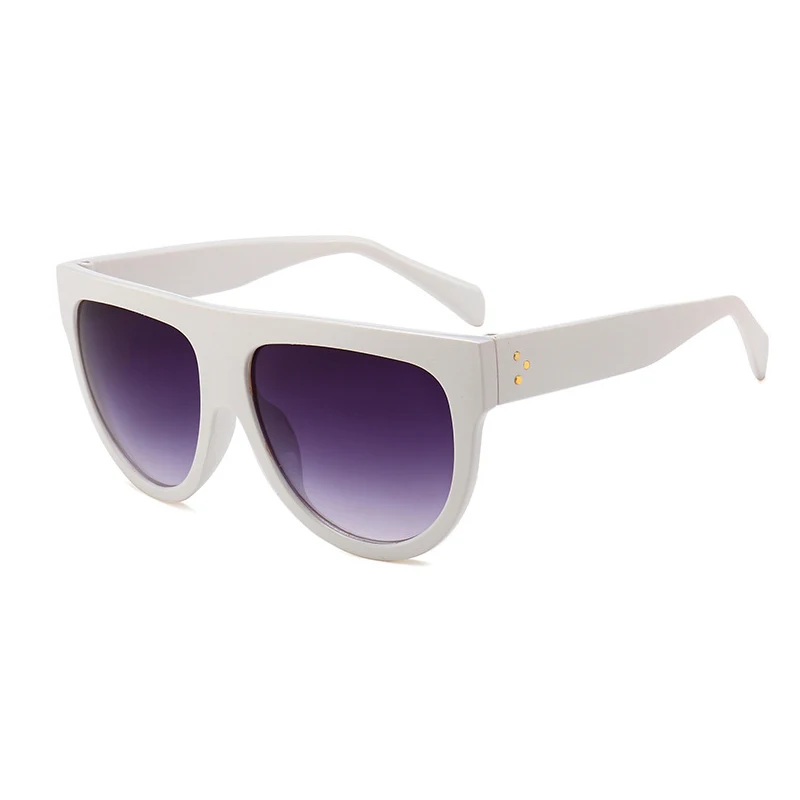 Черные негабаритные Солнцезащитные очки женские Ретро Винтажные градиентные коричневые большие оправы для женщин брендовые солнцезащитные очки кошачий глаз - Цвет линз: C4