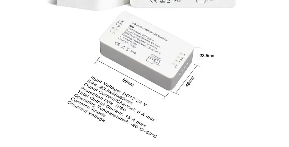 Г 2,4 г WWCW контроллер, DC12V/DC24V, CCT и яркость регулируемые светодио дный для CCT полосы, прожекторы, жесткий бар свет, линейные огни, панель