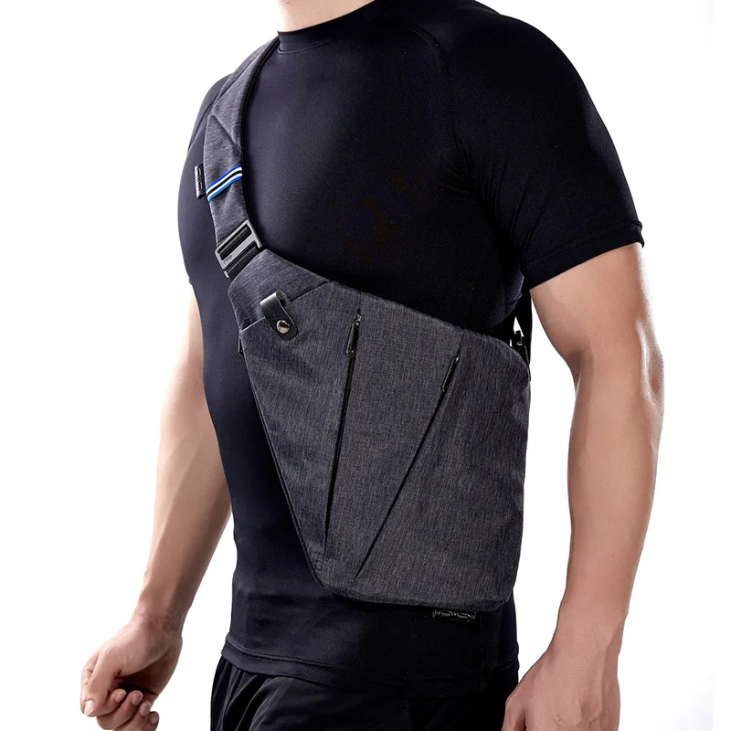 www.semadata.org : Buy NewBring Summer Black Single Shoulder Bags for Men Waterproof Nylon ...