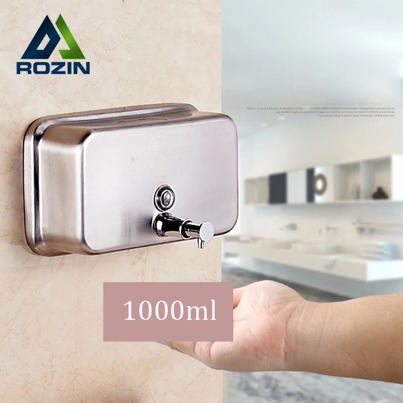 Free Shipping Stainless Steel 1000ml Liquid Bathroom Kitchen Soap