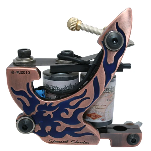 Professional Handmade Tattoo Machine 10 Wrap Coils Iron Cast Frame Custom Tattoo Gun For Liner