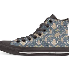 Милые мамонты новизна дизайна высокие холщовые нестандартная обувь без каблука повседневная обувь Прямая