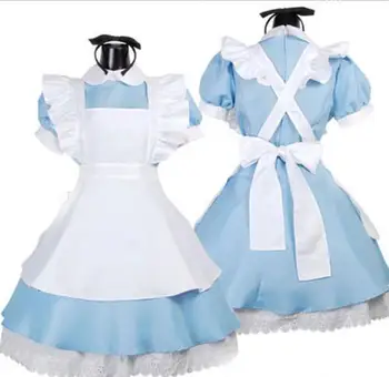 

Halloween Maid Costumes Womens Adult Alice in Wonderland Costume Suit Maids Lolita Fancy Dress Cosplay Costume for Women Girl