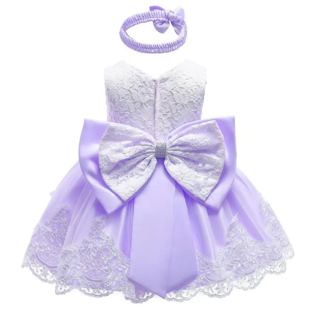 Рождественские платья для детей торжественное, для крещения платье одежда для крещения для новорожденных девочек 1-го платье для принцессы на день рождения Детский костюм - Цвет: purple