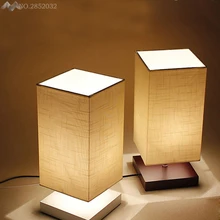 Современный японский стиль простой ткани настольные лампы для гостиной светодиодная лампа, кровать Ночник настольный свет Tafellamp лампы спальня