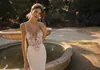 LORIE Sexy Mermaid Wedding Dresses 2020 Spaghetti Straps Appliques Lace Beach Bride Dress Backless Boho Wedding Gown 2