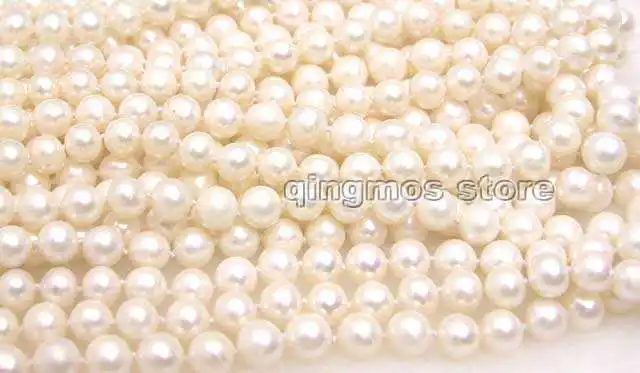 10X высокое качество идеально круглые белый культивированный жемчуг Ожерелье-who3421 /розничная