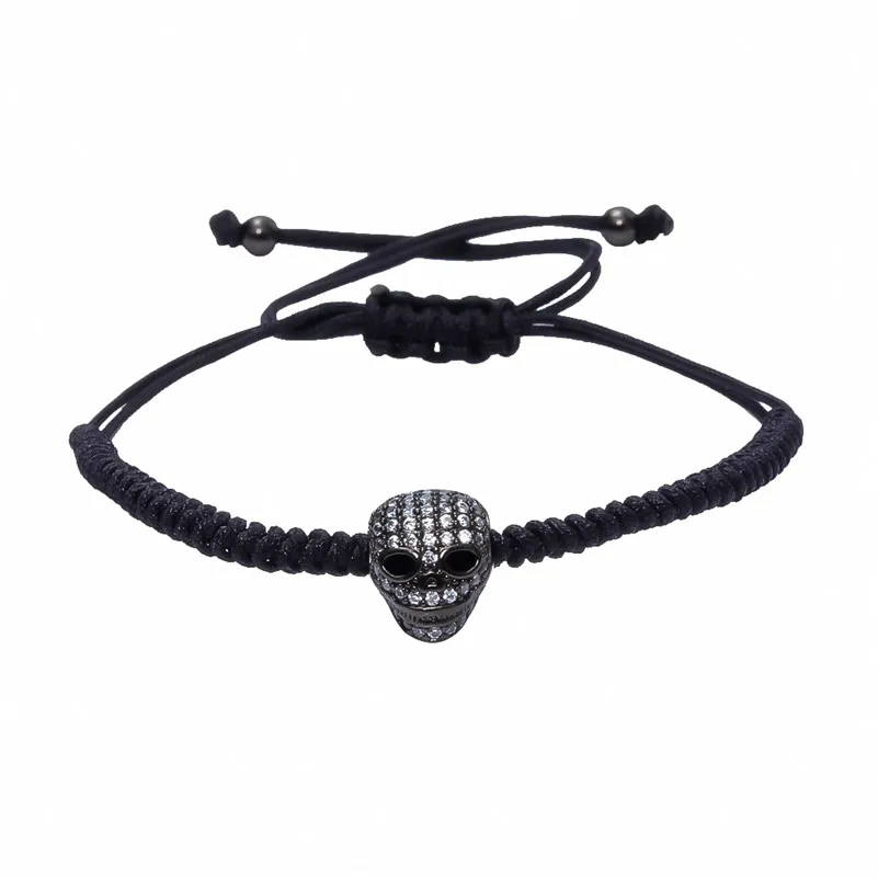 

Hot Anil Arjandas Men Bracelets Trendy Skull Bracelet Braided Macrame Weaving Bracelets for Men RD-22
