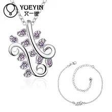 Модные комплекты украшений для женщин аксессуары подлинный посеребренный кубический цирконий бижутерия наборы