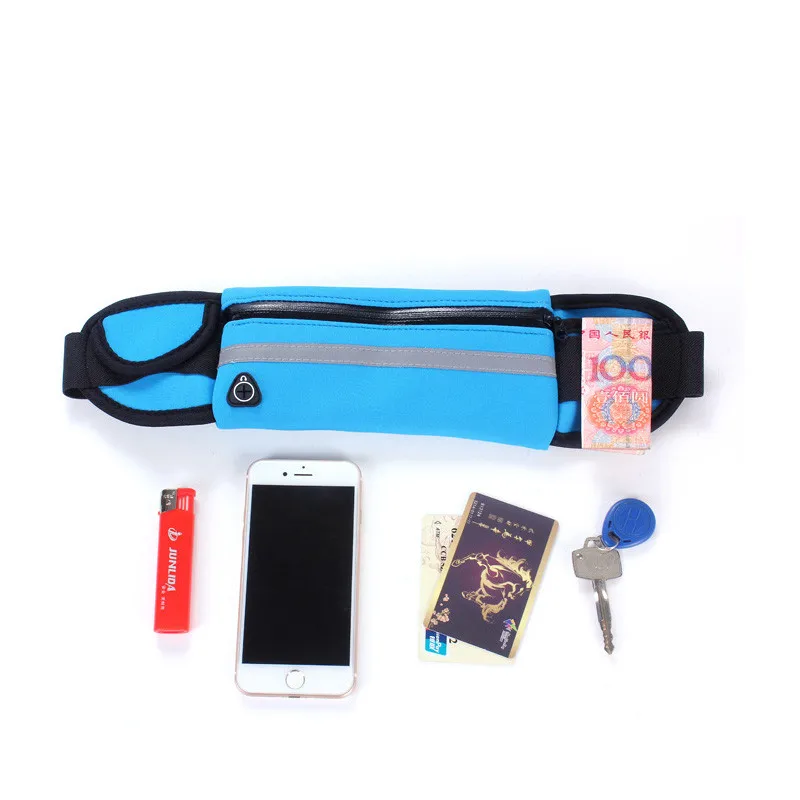 Paquete de cintura de ejercicio al aire libre fitness running impermeable transpirable teléfono móvil táctico camping hombres y mujeres bolsas de viaje