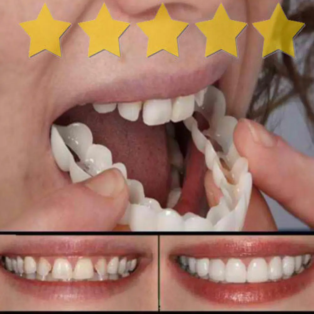 

Smile Whitening Teeth Snap Cap On Instant Comfortable Flex Perfect Veneers