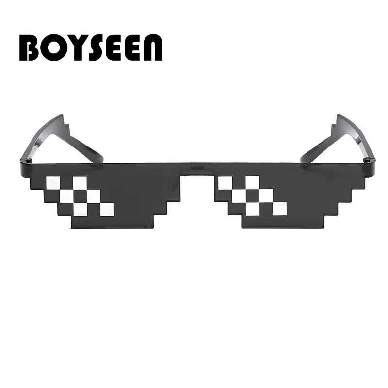 BOYSEEN популярные очки-мозаика 8 бит MLG мозаичные солнечные очки для женщин и мужчин