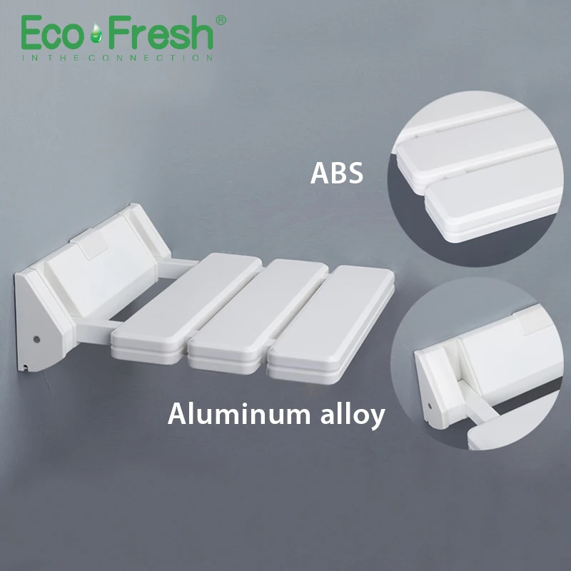 Ecofresh Wall Mounted Shower Seat bathroom shower folding seat folding beach Bath shower Stool toilet shower chair 5