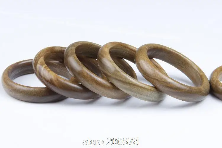 BB-483 Natural Green Sandalwood Bangle Natural Wooden Healthy Fragrant Sandal Bangles for Lady 56-59mm 3