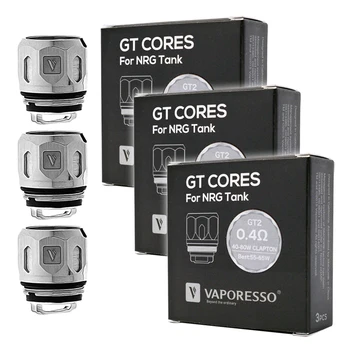 

Vaporesso GT2 0.4ohm Cores 40-80W Clapton Replacement Coil Head 9 Pieces for NRG Tank Atomizer