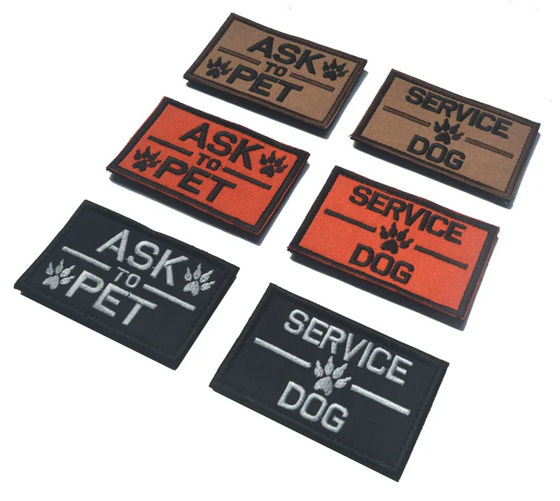 Do Not Pet Embroidery Patch Armband Badge Military Service Dog Tactical Morale Decorative Patches Sewing Applique Embellishment