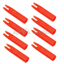 100 шт красный пластиковый хвостовик стрелы для стрельба из лука для OD 5,9-6,0 мм углеродное Стекловолокно вала