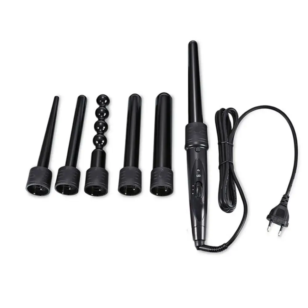 

Hot Sell New 6 In 1 Ceramic Pro Curling Iron Wand Hair Curler Set Pro Interchangeable Barrel Tourmaline Curling Iron Machine
