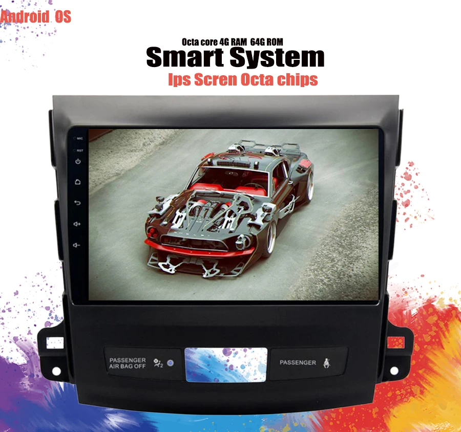 

9" IPS SCREEN DSP Android 9.1 4G RAM Car DVD PLAYER For Mitsubishi Outlander GPS stereo RADIO receiver navigation PC 4G LTE SIM