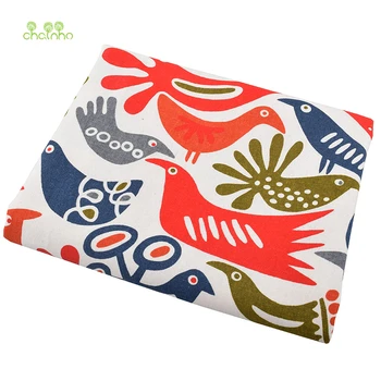 

Chainho Printed Cotton Linen Fabric For Patchwork Quilting/DIY Sewing/Sofa Table Cloth/Furniture Cover Tissue/Cushion Material