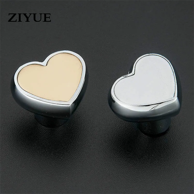 

Free Shipping 2pcs Modern Beautiful Small mini Heart shaped Drawer Handle