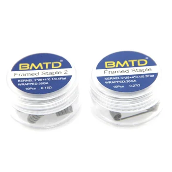 

Prebuilt Coils 10pcs/box Heating Wire High Density Ni80 Framed Staple Coil for Electronic Cigarette RDA RTA Atomizer