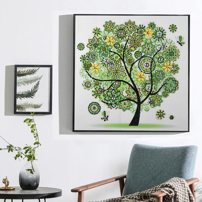 

5D DIY Diamond Embroidery Spring Summer Autumn Winter Seasonal Flower Tree Shape Special Shape Diamond Painting