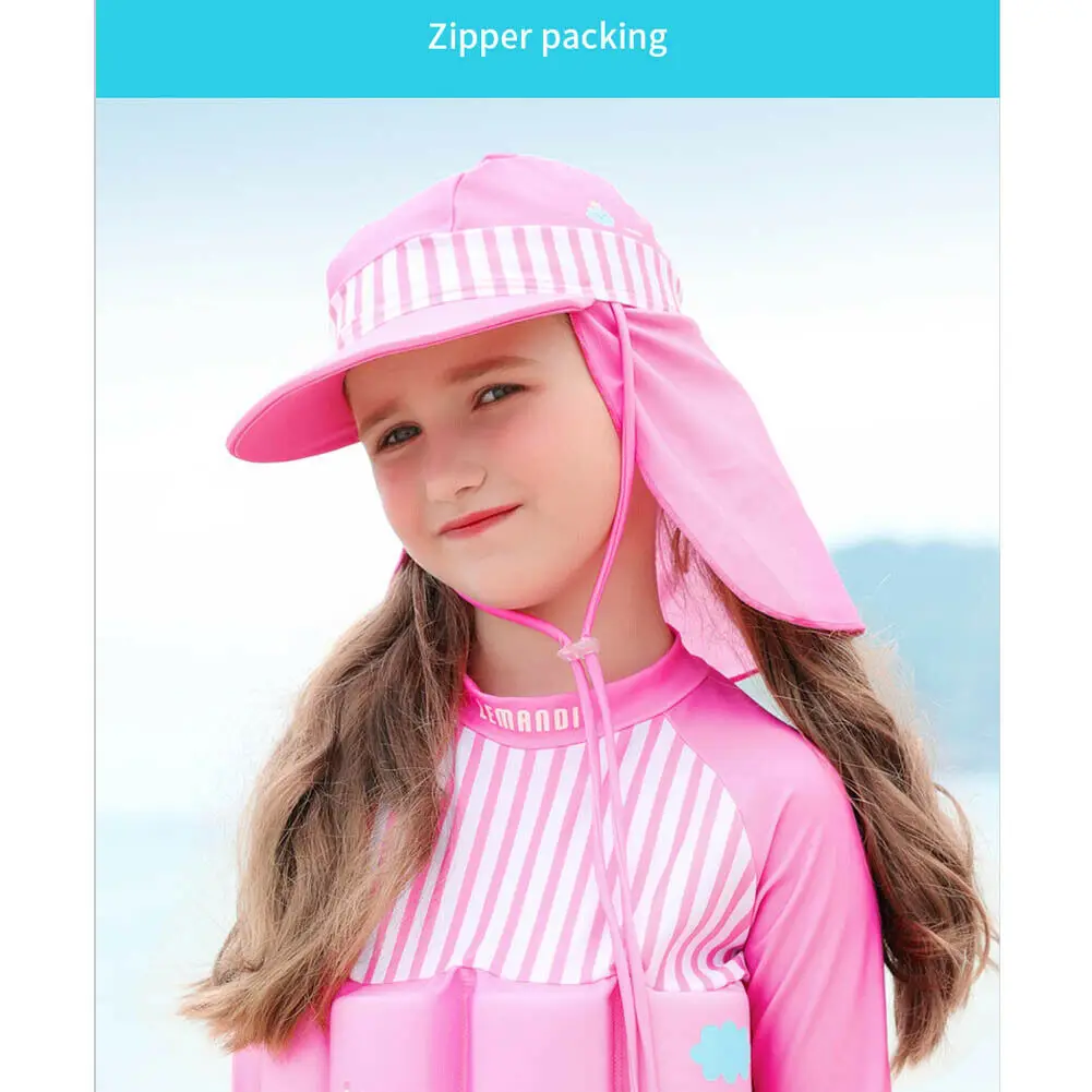 Summer Hat girl Kids Baby Sun Hat Children Outdoor Neck Ear Cover Anti