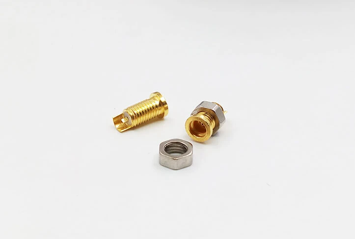 free shipping new universal universal Shure plug socket female mmcx pure copper gold plated built in threaded nut 40pcs 20pair