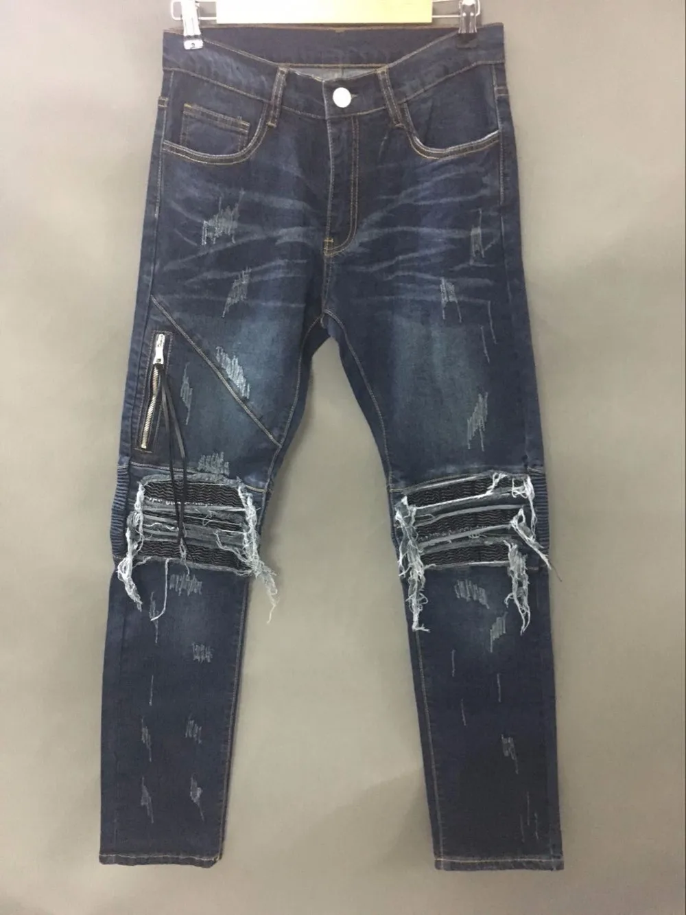 NEW 2017 EARLY SRPING BIKER DENIM JEANS 