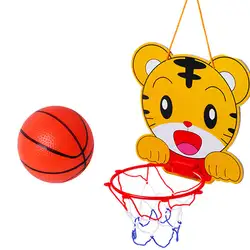Прекрасный мультфильм Портативный Пластик Баскетбол обруч дети Крытый спортивный висит Баскетбол обруч с Ball детей Игрушечные лошадки
